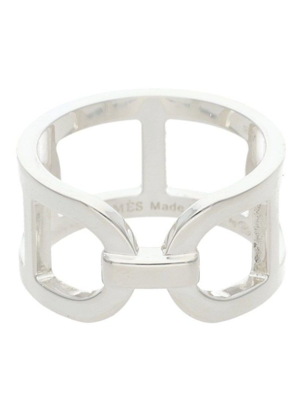 Hermes Chaine D'ancre Silver Ring